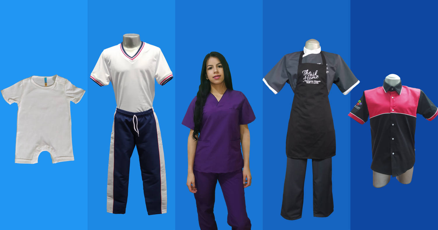 Muestra de uniformes escolares, médicos, gastronómicos y empresariales de JN Confecciones